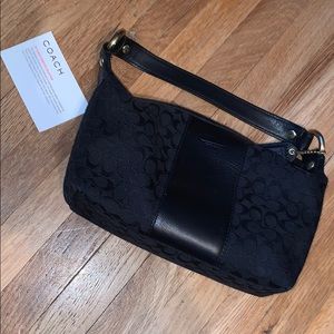 little black coach purse